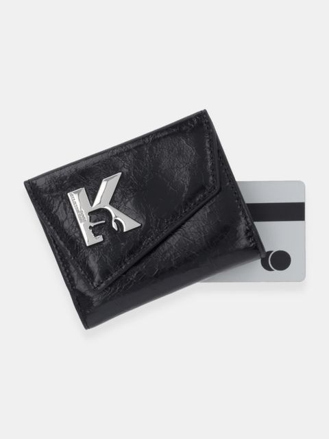 Karl Lagerfeld Jeans portfel skórzany damski kolor czarny B1W30191