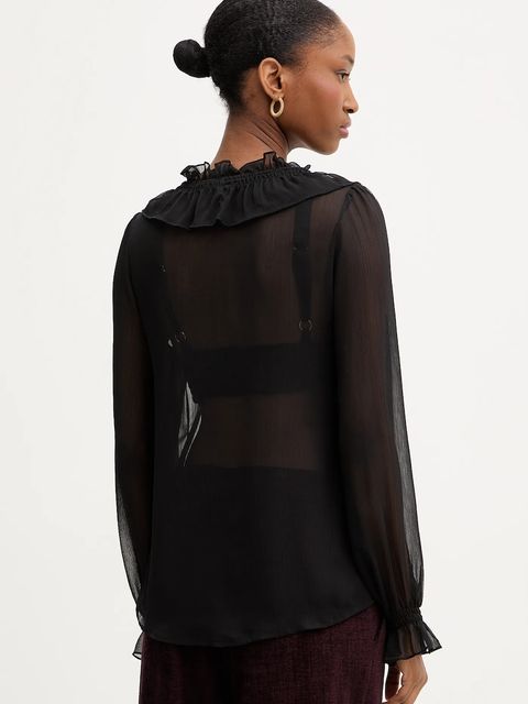 Morgan bluzka damska kolor czarny gładka CATHY