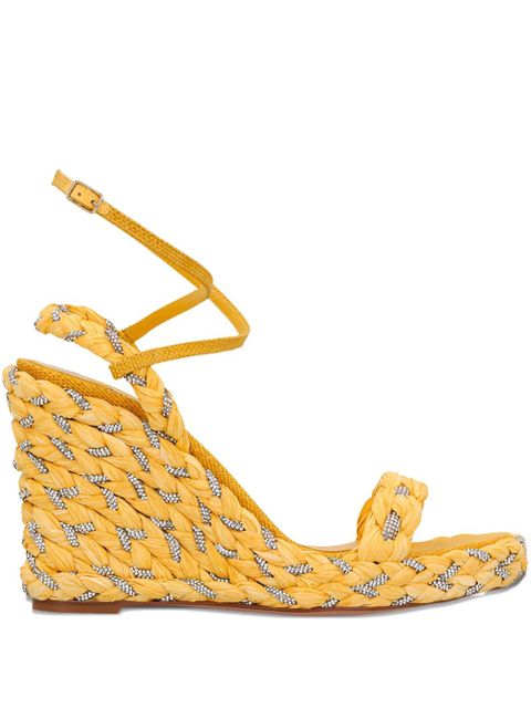 Aquazzura woven wedge sandals - Yellow - zdjęcie produktu nr 1