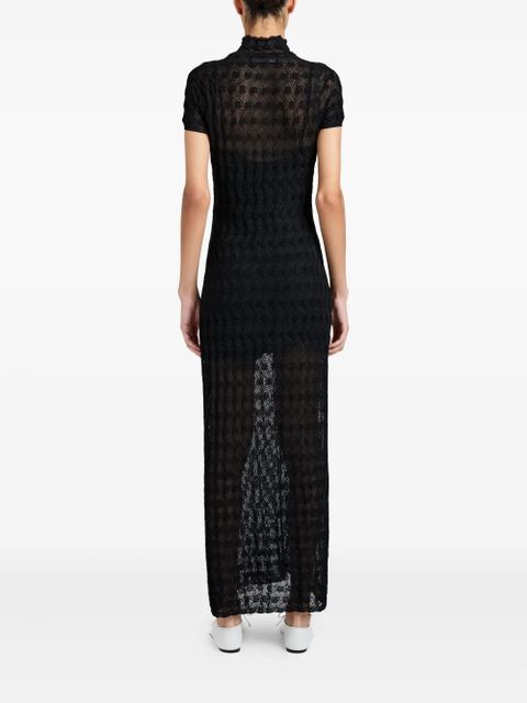 Proenza Schouler Zein textured midi dress - Black