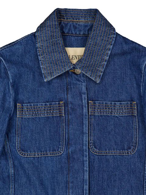 Valentino Garavani patch-pocket denim jacket - Blue