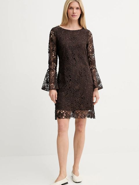 Bruuns Bazaar sukienka kolor brązowy mini prosta BBW4517