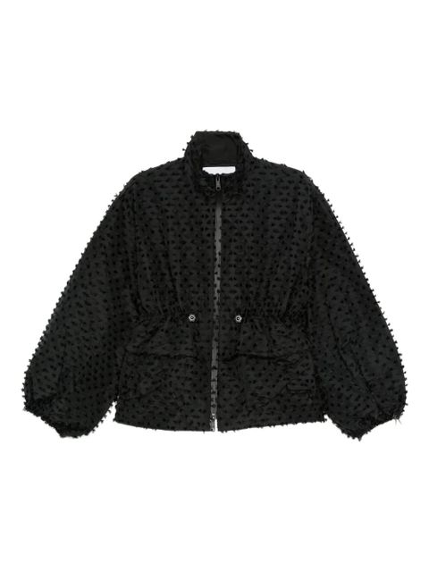 Cecilie Bahnsen textured balloon-sleeve jacket - Black - zdjęcie produktu nr 1