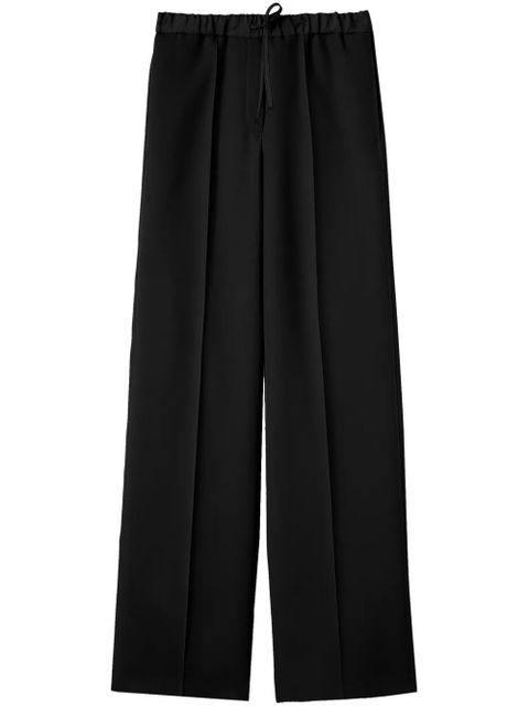 Jil Sander drawstring wool straight-leg trousers - Black - zdjęcie produktu nr 1