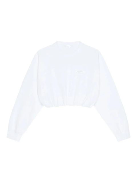 Givenchy logo-patch cropped sweatshirt - White - zdjęcie produktu nr 1