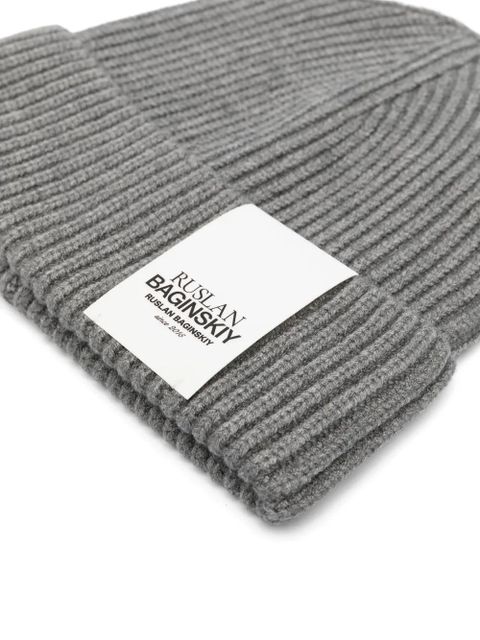 Ruslan Baginskiy ribbed-knit beanie - Grey - zdjęcie produktu nr 2