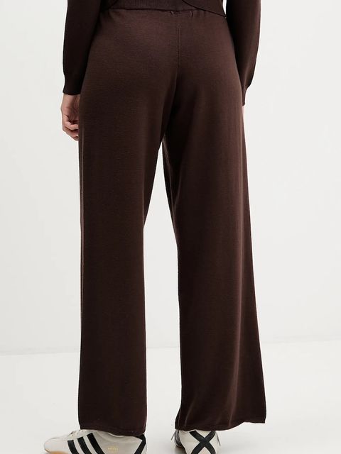 Juicy Couture spodnie damskie kolor brązowy proste high waist JCGBJ225017