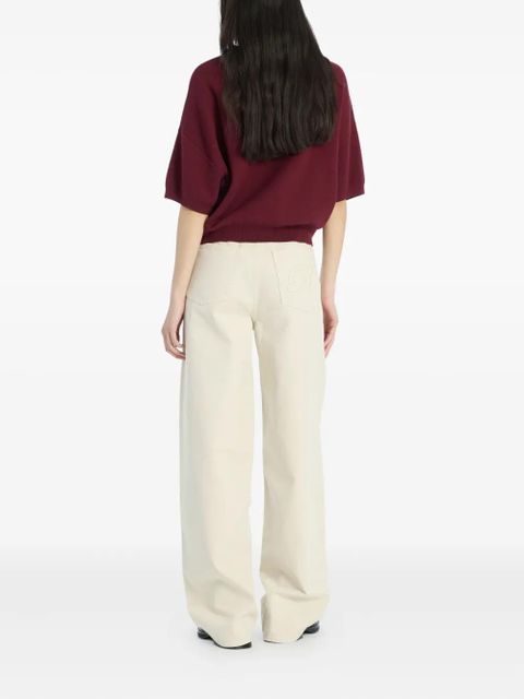 ROTATE BIRGER CHRISTENSEN logo-patch polo top - Red - zdjęcie produktu nr 2