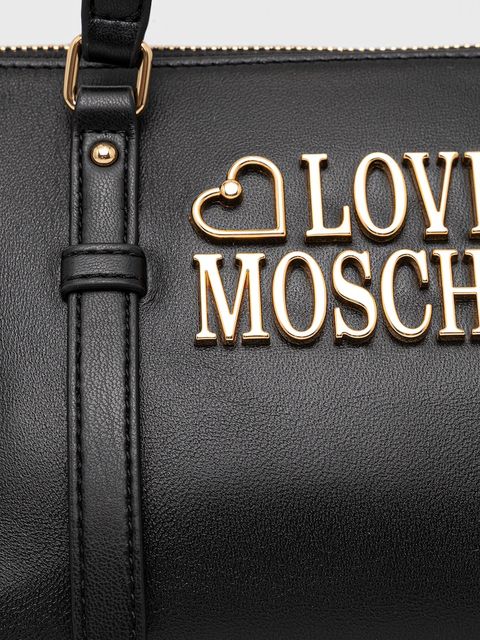 Love Moschino torebka skórzana kolor czarny JC4332PP0NK1300A