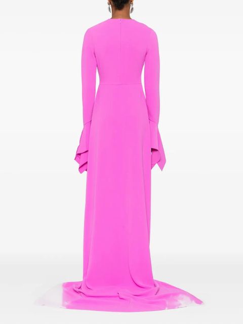 Solace London Blake bell-sleeve maxi dress - Pink