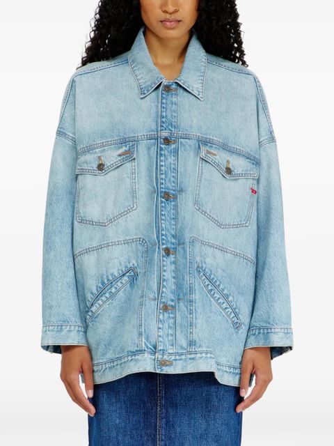 Diesel DE-LIN bartack-stitch denim jacket - Blue