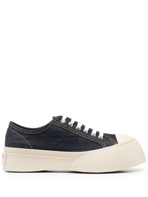 Marni Pablo denim lace-up sneakers - Blue - zdjęcie produktu nr 1