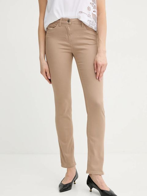 Morgan jeansy PETROI1 damskie kolor beżowy PETROI1 - zdjęcie produktu nr 1