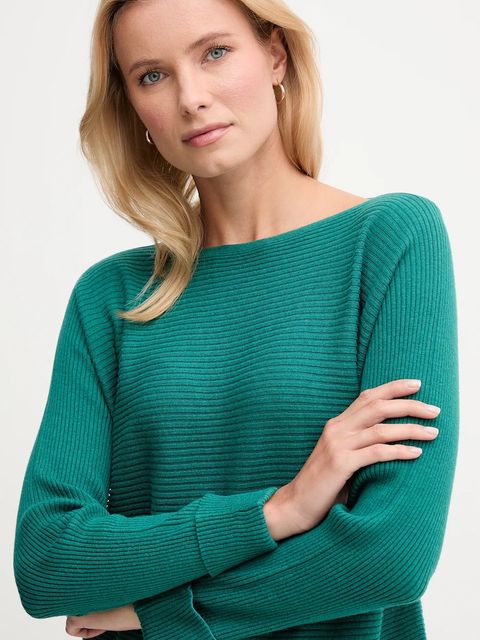 United Colors of Benetton sweter z dodatkiem wełny damski kolor zielony 1Y6SD10CH