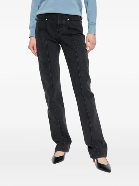 ISABEL MARANT Vetan centre-seam straight-leg jeans - BLACK
