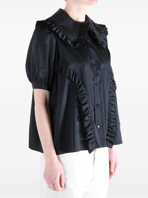 Comme Des Garçons ruffled cotton shirt - Black