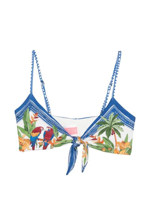FARM Rio tie tropical destination off-white swimsuit - Blue - zdjęcie produktu nr 1