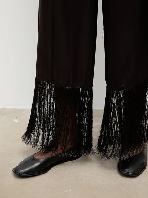 Answear.LAB spodnie damskie kolor brązowy szerokie high waist