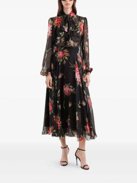 Dolce & Gabbana floral blouse - Black