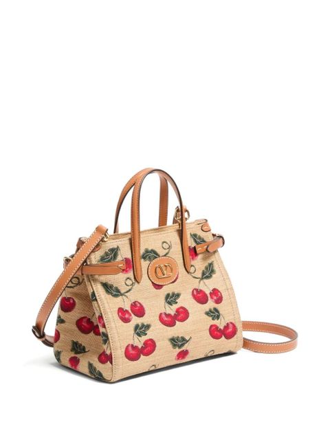 Valentino Garavani small Antibes Cherry-motif tote bag - Neutrals