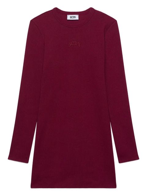 GCDS ribbed long-sleeve dress - Red - zdjęcie produktu nr 1