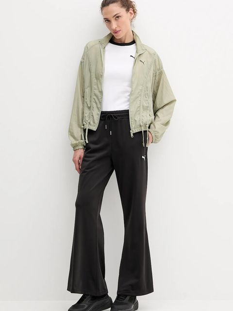 Puma spodnie dresowe damskie kolor czarny gładkie 632045 - zdjęcie produktu nr 2