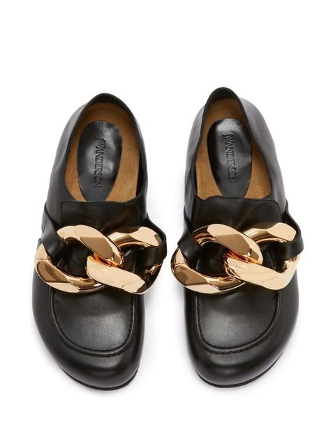 JW Anderson Chain leather loafers - Black - zdjęcie produktu nr 2
