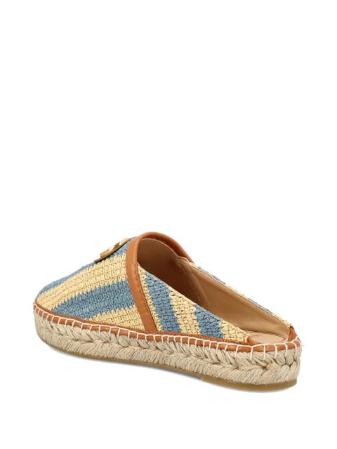 Valentino Garavani logo striped espadrilles - Blue