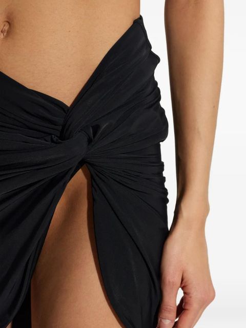 Balmain knot-detail draped mini skirt - Black - zdjęcie produktu nr 2