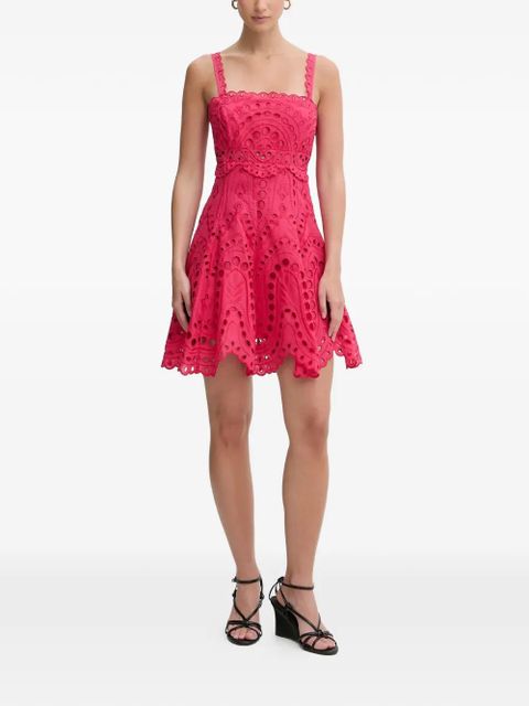 Charo Ruiz Ibiza Zeph scalloped embroidered dress - Pink - zdjęcie produktu nr 2