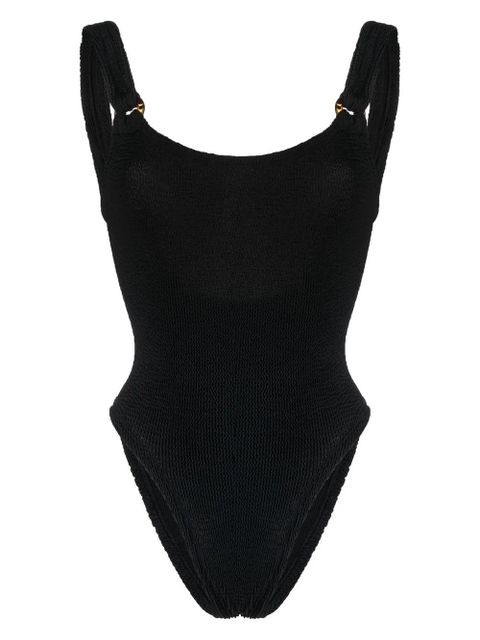 Hunza G Domino scoop-neck swimsuit - Black - zdjęcie produktu nr 1