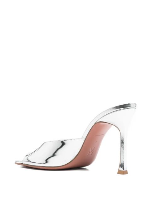 Amina Muaddi 95mm Alexa Slipper mules - Silver