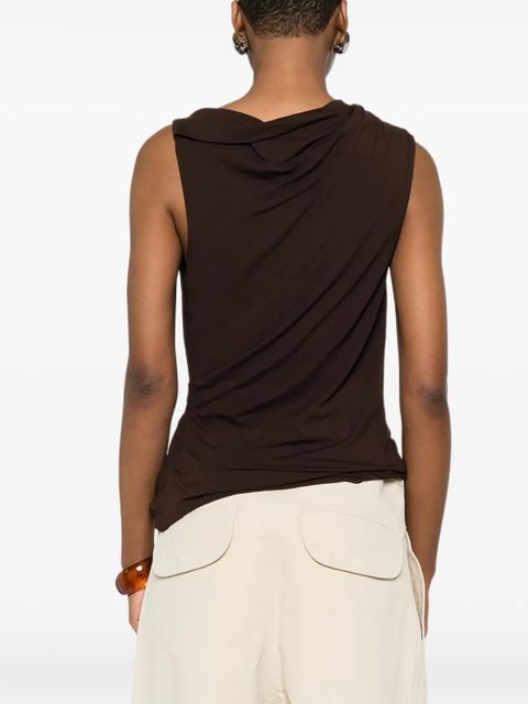ENTIRE STUDIOS draped sleeveless top - Brown
