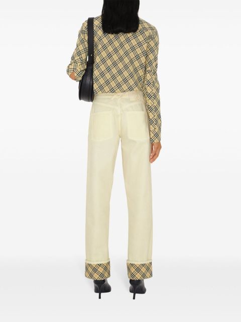 Burberry checkered straight-leg jeans - Neutrals