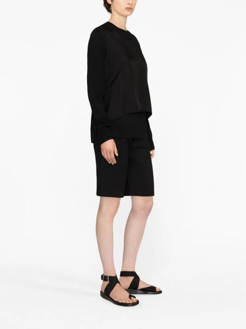 Jil Sander layered-design wool jumper - Black
