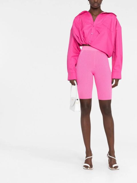 Jacquemus La Chemise Mejean tucked blouse - Pink - zdjęcie produktu nr 2