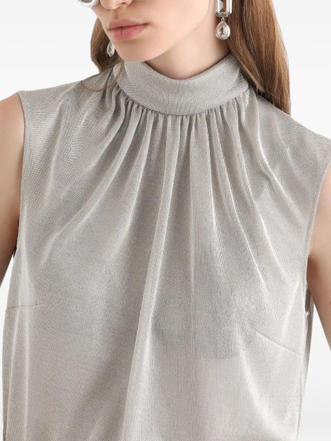Dolce & Gabbana lamé jersey top - Grey
