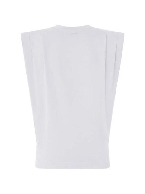 PINKO pleated-detail T-shirt - White - zdjęcie produktu nr 2