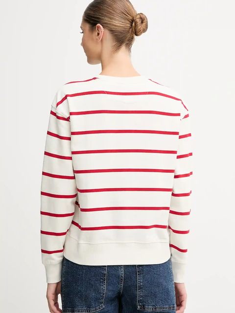 Pepe Jeans bluza bawełniana damska kolor beżowy wzorzysta PL5800020