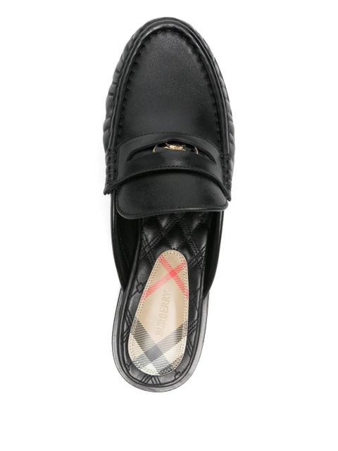 Burberry Cadet leather mules - Black