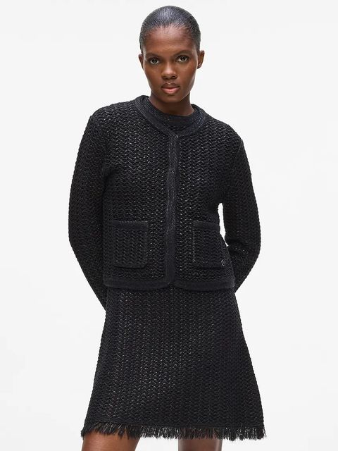 Karl Lagerfeld kardigan z domieszką wełny damski kolor czarny A4W18055 - zdjęcie produktu nr 1