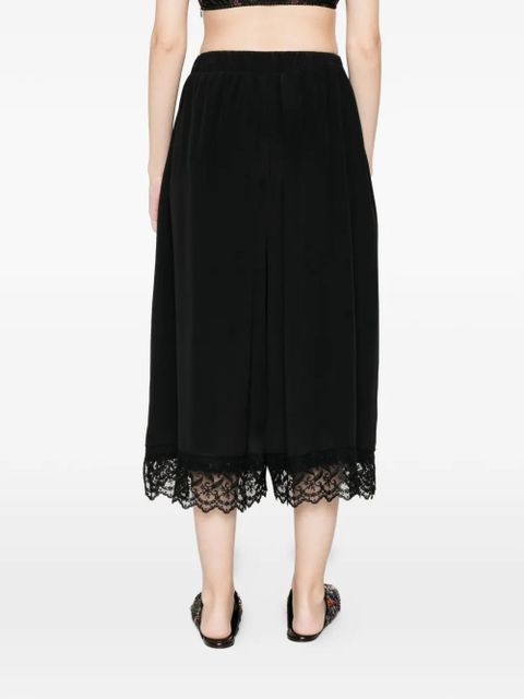 Simone Rocha lace-trim cropped trousers - Black