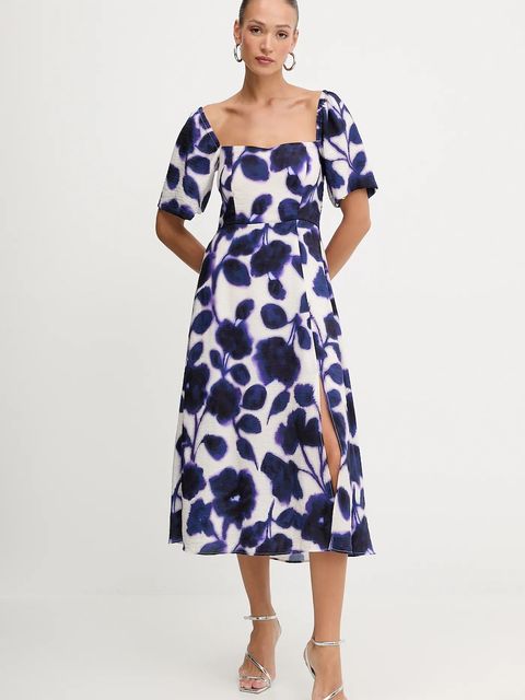 Morgan sukienka kolor granatowy midi rozkloszowana RYAO.F - zdjęcie produktu nr 1