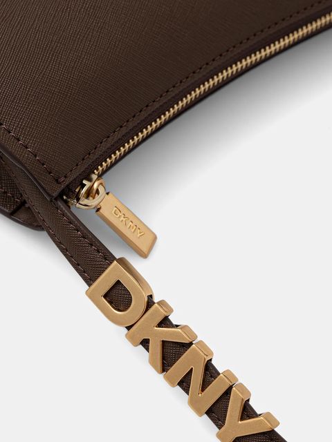 Dkny torebka skórzana kolor brązowy R433YG57
