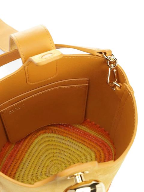 LOEWE mini Pebble suede bucket bag - Yellow