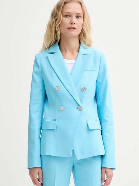 Morgan marynarka kolor niebieski dwurzędowa gładka VPKY.F - zdjęcie produktu nr 1