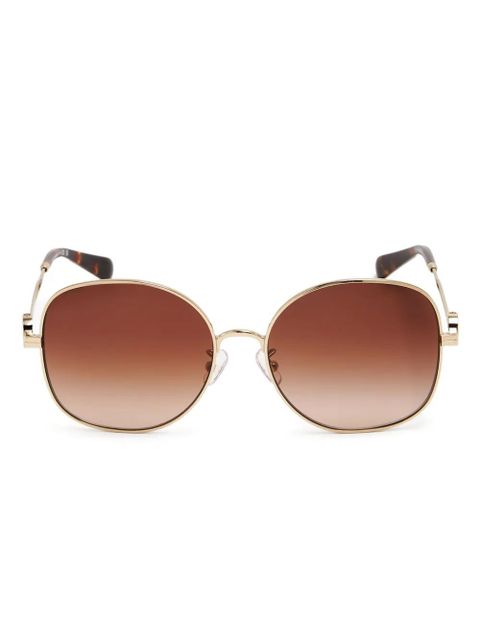 Tory Burch Miller oval-frame logo sunglasses - Gold - zdjęcie produktu nr 1