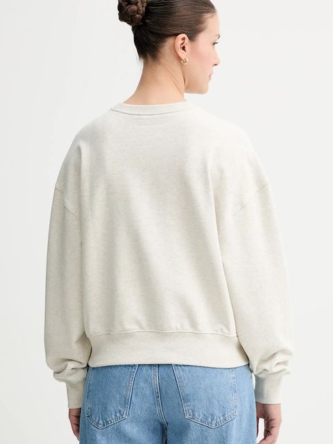 Calvin Klein bluza bawełniana damska kolor szary z aplikacją LV044C209G