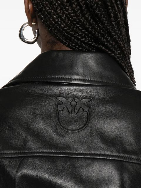 PINKO zip leather jacket - Black
