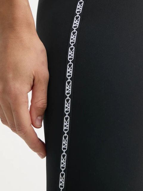 MICHAEL Michael Kors legginsy damskie kolor czarny z aplikacją MR530PK1RE
